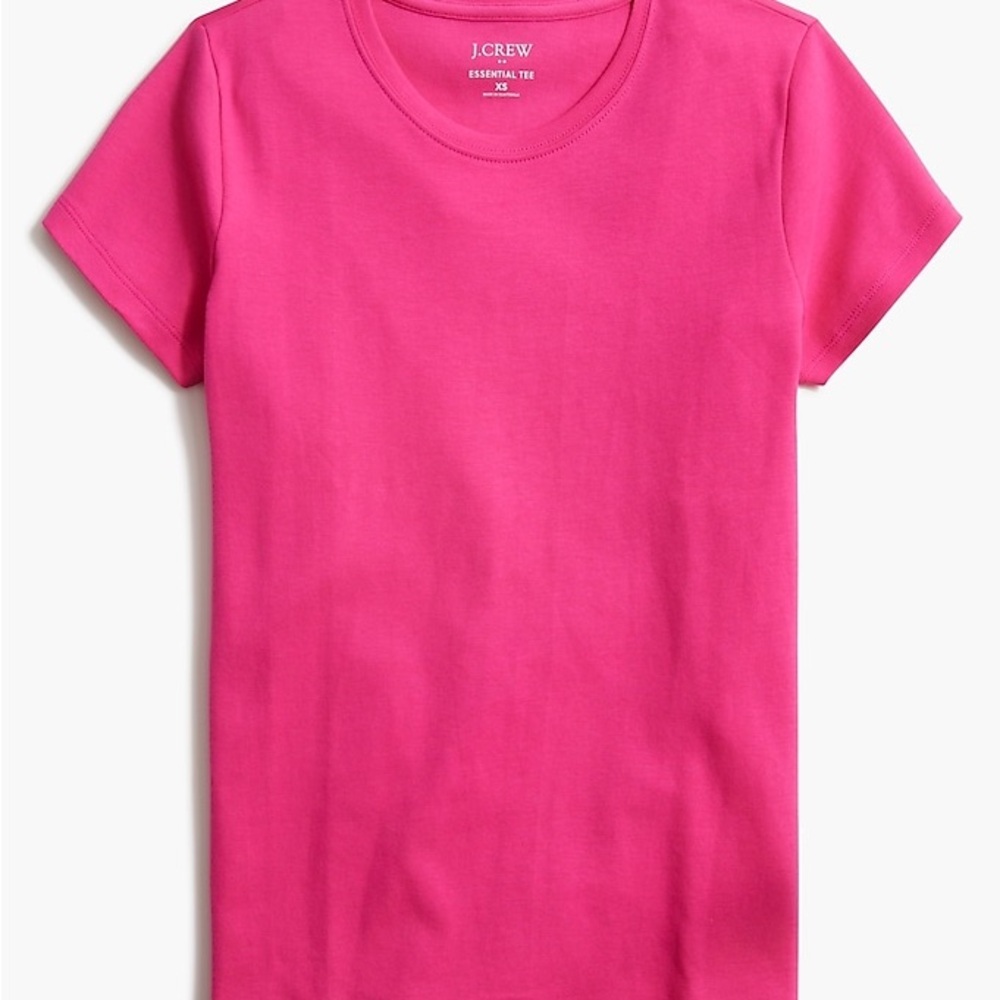 J. Crew Vibrant Pink Crewneck Tee